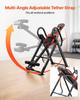 Inversion Table, 136 kg Capacity Heavy Duty Inverted Table, Back Inverter Stretcher with Dual-Roller Locking, Decompression Tables for Shoulders,