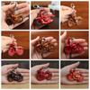 Cruiser Cowhide Motorcycle Keychain Retro Simulation Motorcycle Keyring  Backpack Decoration