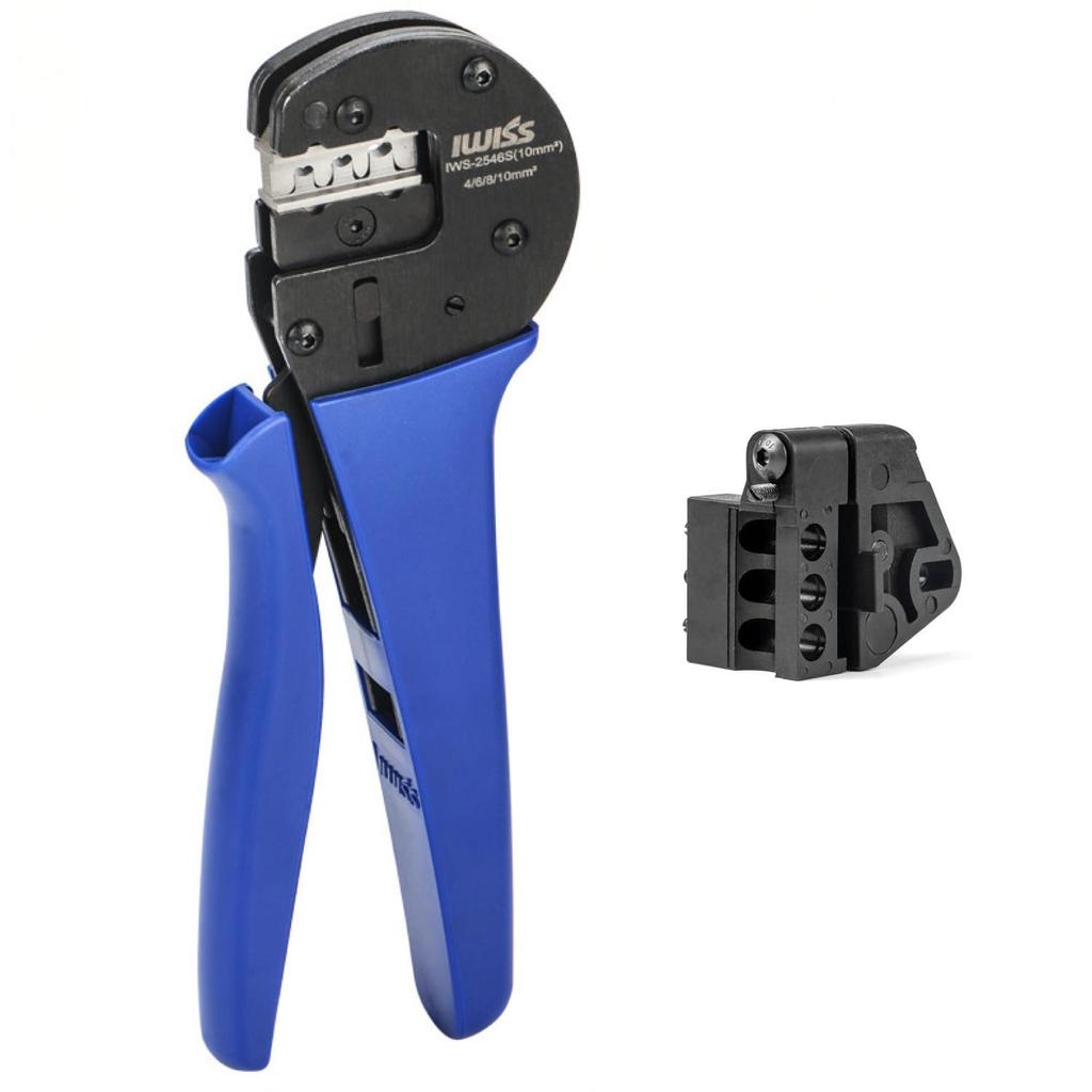 IWISS Solar Panel Solar Terminal MC4 Crimping Tool Precision Crimping Pliers Up To Equipped with New Ratchet Mechanism Compatible with 10mm²