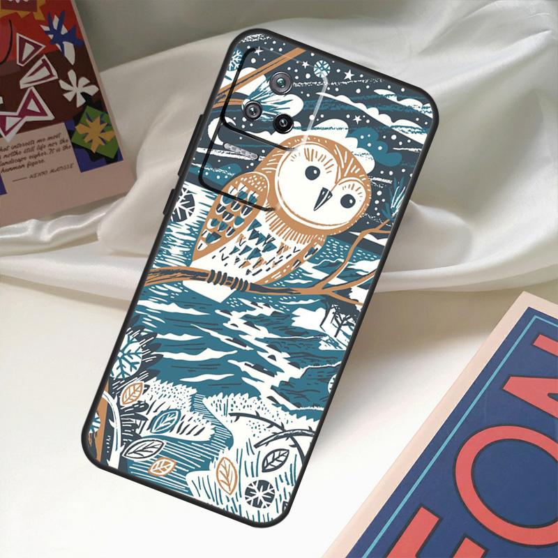 Милый мультяшный чехол с совой для Xiaomi 14 13 Ultra 12 Lite 11T 12T 13T Pro POCO M6 X3 X5 X6 Pro F3 F5 M5s