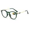 Lightweight Reading Glasses Trendy Retro Round Frame Presbyopia Women Anti-blue Far Sight Eyewear Glasses 0 To +4.0