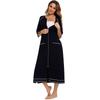 2024 Spring/Summer Comfortable Maternity Nightgown: Casual Loose Fit, Three-Quarter Sleeves, Large Size Pajamas