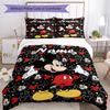 3pcs Custom Name Mickey Bedding Set Duvet Cover Closure Includes 1 Duvet Cover & 2 Pillowcases, Soft and Comfortable for All Seasons.