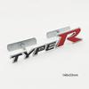 3D Metal Car Sticker Type-R Type-S Logo Front Grill Emblem Trunk Badge Decals For Honda Civic CRV HRV Accord Fit RS Acceessories DD11