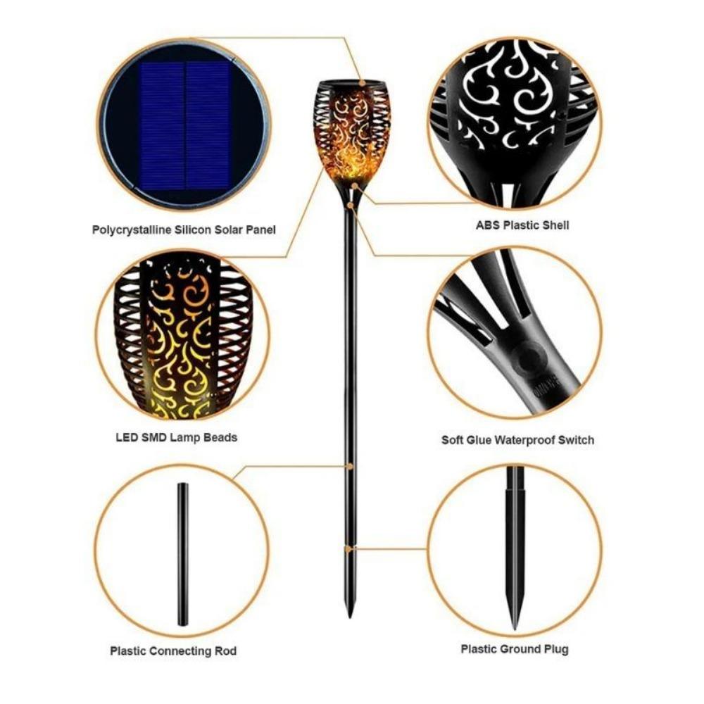 Светодиодный солнечный фонарь-имитатор Водонепроницаемый светильник для украшения сада, дорожки на лужайке, двора, ландшафтные светильники, напольная лампа