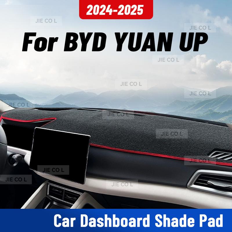 Для BYD YUAN UP 2024 2025 Автомобильный коврик на панель приборов Защитная от УФ-лучей накладка на панель приборов Коврик на панель Солнцезащитный Ковер Защитное Полиэстеровое одеяло Аксессуары