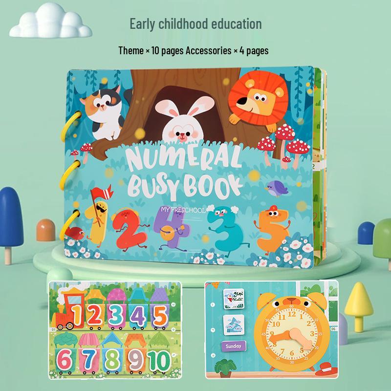 Handmade Educational Quiet Book for Early Childhood Development - Baby Sticker Activity