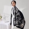 Luxury Brand Cashmere Women Floral Scarf Winter Warm Shawl and Wrap Bandana Pashmina Female Foulard Square Thick Blanket Poncho