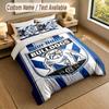 Bedding Set 1 Duvet Cover 2 Pillowcases Canterbury-Bankstown Bulldogs Print Soft Bed Linen Bedroom Decor