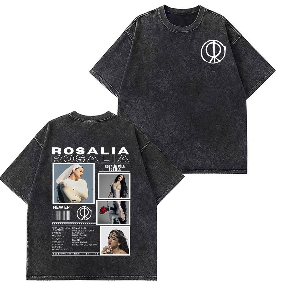 Singer Rosala LUX Musical Notes Graphic Tees Unisex Women Fashion Tshirt  Loose Casual Aesthetics Washed Tshirts Streetwear