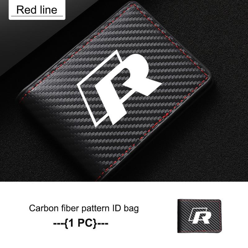 BAG1 For Volkswagen VW Carbon Fiber Car Men's Card Bag Storage With Multiple Cards Polo Jetta Sagitar Magotan Passat B5 B6 B7 CC