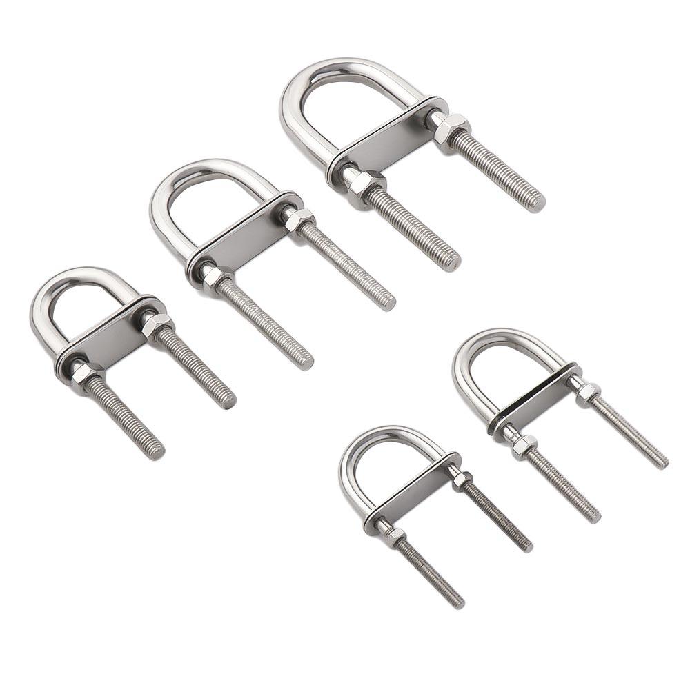 Yacht Boat Hardware 304 Stainless Steel Bow Stern Eye Screw Pads Rope Rigging Screw with Nut
