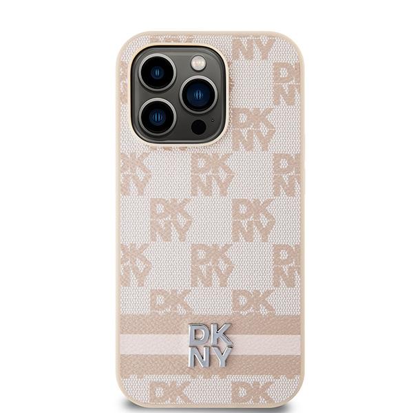 Dkny Dkhcp14Lpcptssp Iphone 14 Pro6.1 Różowy/Pink Hardcase Leather Checkered Mono Pattern & Printed Stripes