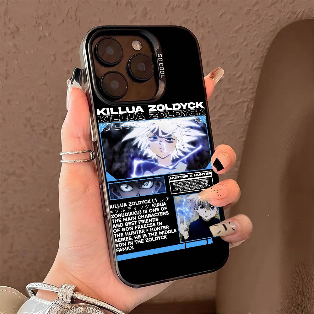 Чехол для телефона H-Hunter-Hunter Killua для iPhone 17 17Air 16 15 14 13 12 11 Pro Max Plus Цветной Серебристый
