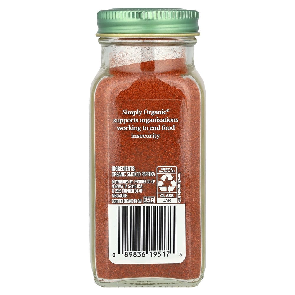 Simply Organic Smoked Paprika Powder 77g (2.72 oz)