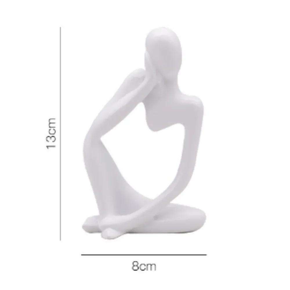 Vilead Nordic Abstract Sculpture Thinker Statue Resin Woman Figurine Office Home Decoration Accessories Decor Crafts Modern Art