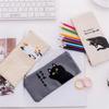 Cute Cat Children Gift Canvas Zipper Case Women Pencil Bag Pen Bags Pencil Case Cosmetic Bag