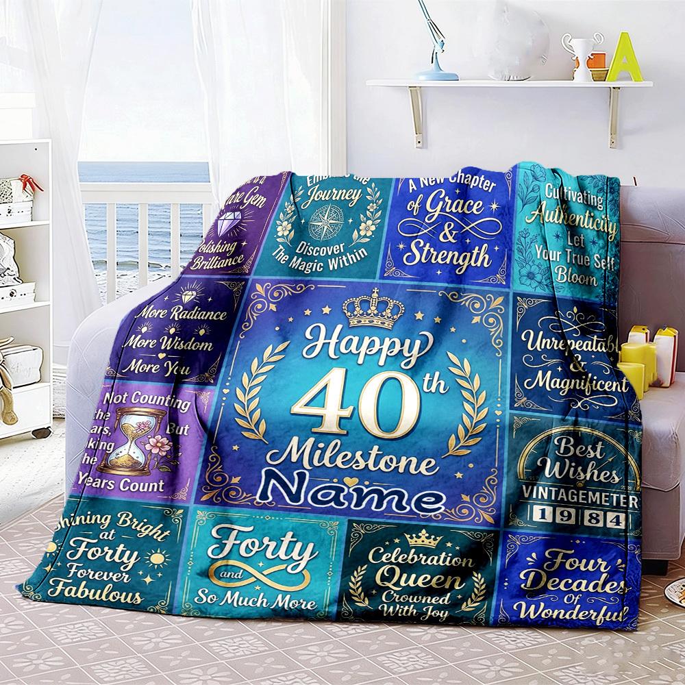 Happy Birthday Customize Your Name Home Blanketss Birthday Wishes Heart Butterfly Comfortable Soft Lightweight All Season Multipurpose Blanket For