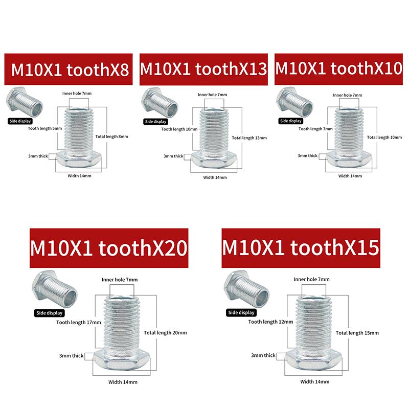 M10 резьбовая трубка с гайкой для ламп полая металлическая трубка винт для отбеливания зубов головка для ремонта осветительного основания соединительные аксессуары