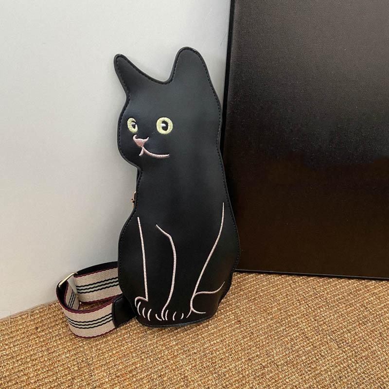 Большая вместительная повседневная сумка с изображением мультяшного кота, симпатичная модная водонепроницаемая женская сумка через плечо