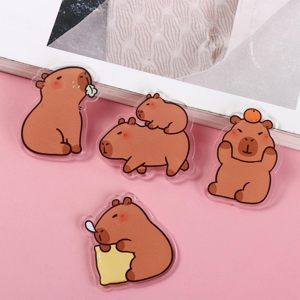 Милая акриловая булавка в виде капибары, нагрудник, значок Капибары, изысканная брошь в виде капибары, декор для рюкзака