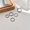 Female Fashion Jewelry Korean Zinc Zinc Alloy Retro Tail Ring Knuckle Finger Rings Twist Ring Set Round