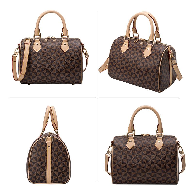 Весенний шик Простая удобная в носке сумка-подушка Boston Printed Girl Tote Commuter Crossbody на одно плечо