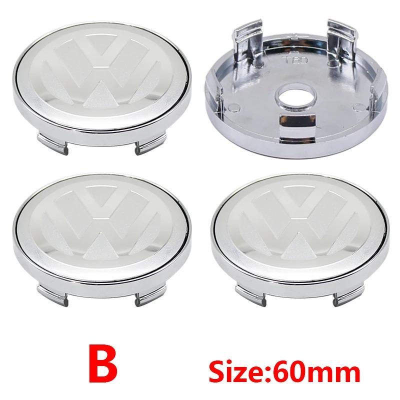 New 2026 4pcs 56mm Car Wheel Badge Center Sticker 60mm Wheel Hubcap Cover Accessorie For VW golf Passat R Rline GTI Polo CADDY Beetle zs0