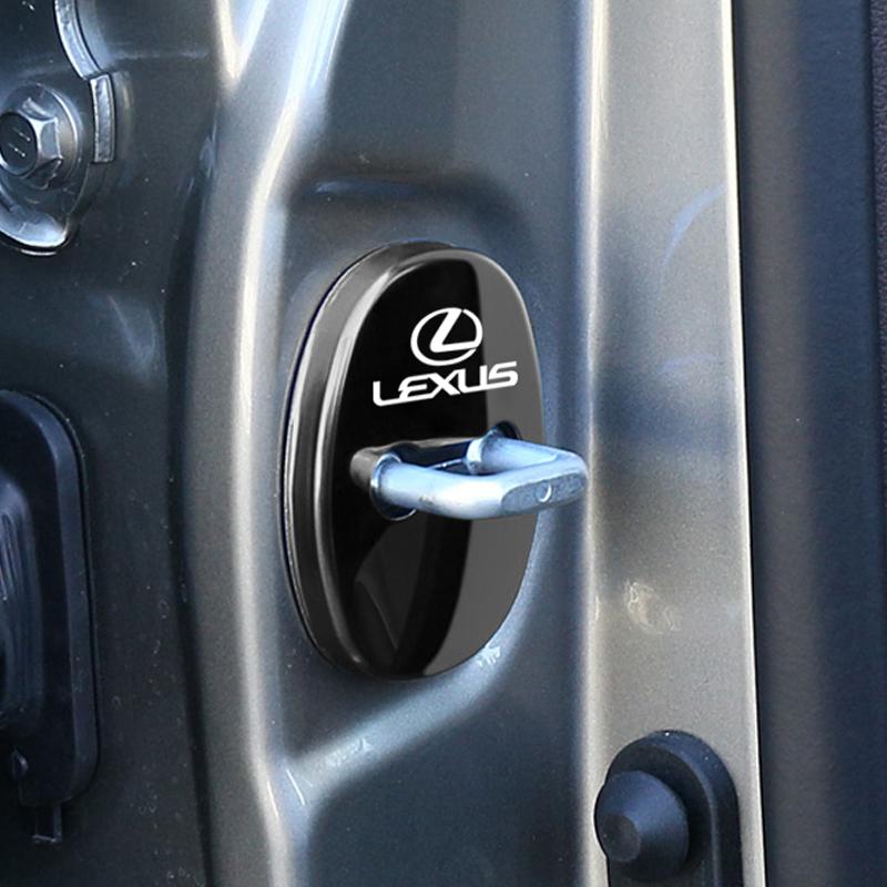 4PCS Car Door Lock Cover Metal Protection Accessories For Lexus RX300 IS200 IS250 ES350 Ct200h UX250h NX300h RX350 ES300h RX400hNJ7 