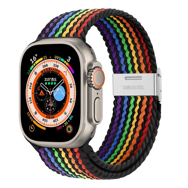 Плетеный solo loop Ремешок Для Apple watch Ultra2 ремешок 49мм 45мм 44мм 40мм 41мм 42мм 46мм correa bracelet серия 8 7 se 6 9 3 10 11