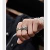 Регулируемое Открытое Кольцо Мужское Женское Винтажное Звезда Геометрическое Палец Покрытое Ретро Стиль