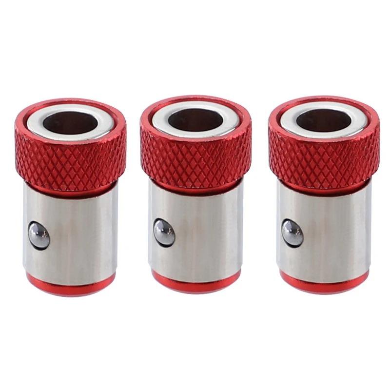 3PCS Magnetic Bit Holder Alloy Electric Magnetic Ring Screwdriver Bit Head Holder Anti Corrosion Magnetizer for Phillip Bit