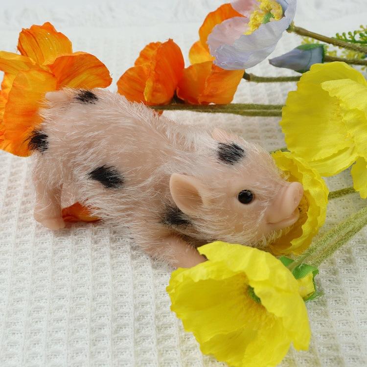 Миниатюрная кукла-реборн, питомец, свинья, экологичная, мягкая, силиконовая, музыкальная, поросенок, кукла-реборн, милая, мультяшная, свинья, кукла-младенец, детские игрушки для снятия стресса