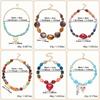 Boho Colorful Love Heart Necklace Irregular Stone Pendant Necklace Beaded Choker  Party Occasion