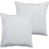 Set of 2 Percale Pillowcases Pure Combed Cotton Long Fibers 80 Threads/cm² South Wind - Snow - Set of 2 Pillowcases 65 X 6