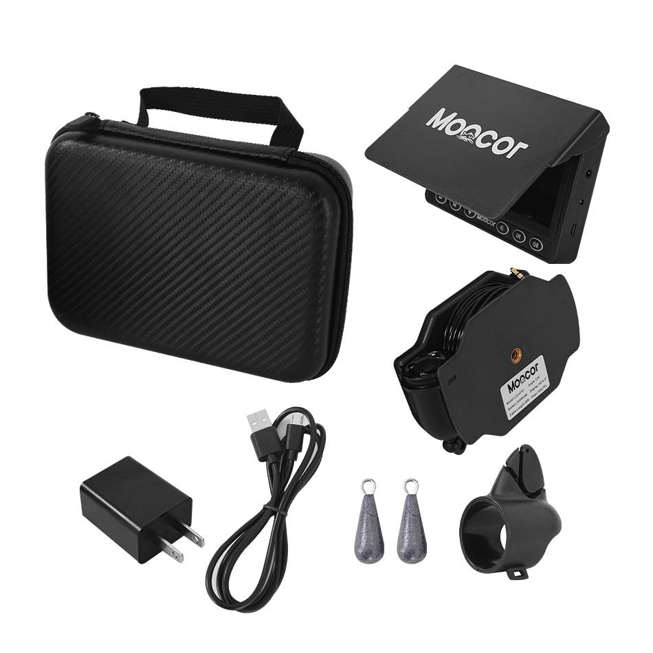 Underwater Video Fishing Camera MOQCQGR with Infrared light,480P Winter Fishing Camera,15m Fish Finder,5000mAh Battery