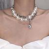 Elegant European & American Style Large Pearl Necklace - Luxurious, Unique Design Clavicle Chain for Women
