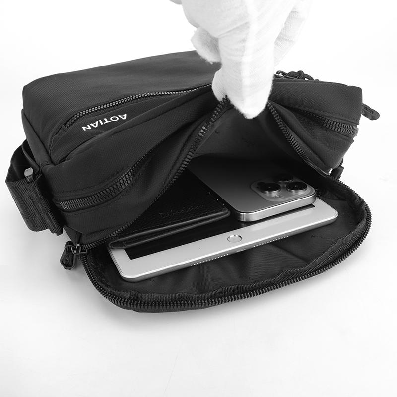 Мужская сумка через плечо, легкая, многосекционная сумка через плечо