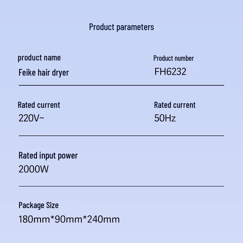 FLYCO FH6232 Foldable Hair Dryer CN plug (adapter included)