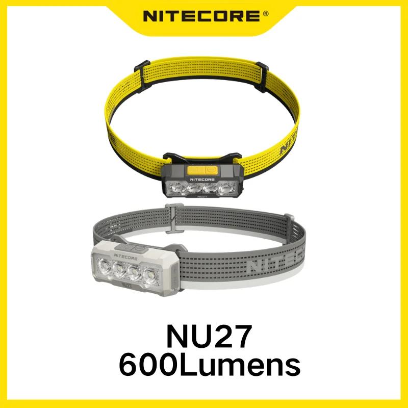 NITECORE NU27 600 люмен Ультралегкий Несколько цветовых температур Перезаряжаемый Налобный фонарь для улицы Встроенный аккумулятор