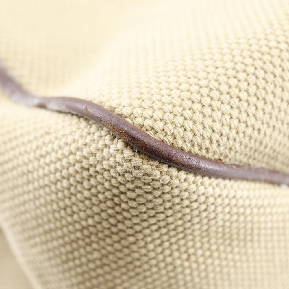 Gucci Сумка с деревянной ручкой 106493 бежевый холст Женская Б/У