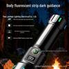 Cross-Border Telescopic Zoom Long-Range White Laser High-Intensity Flashlight: Outdoor Fluorescent Aluminum Alloy Power Bank Flashlight