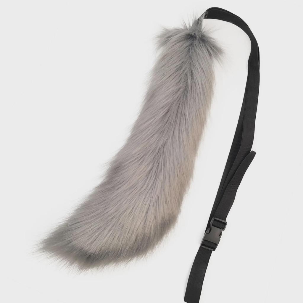 Маска лисы ручной работы и плюшевый хвост в комплекте с перчатками для Хэллоуина или косплея