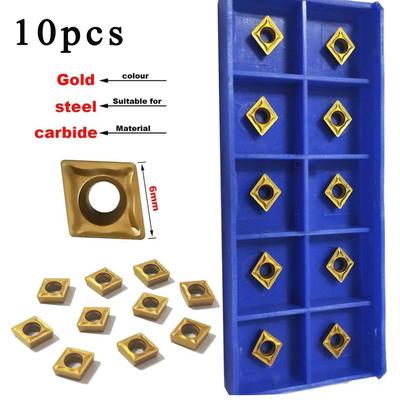 10 шт. CCMT060204-HM YBC251 токарный станок с твердосплавными вставками с ЧПУ для токарных инструментов
