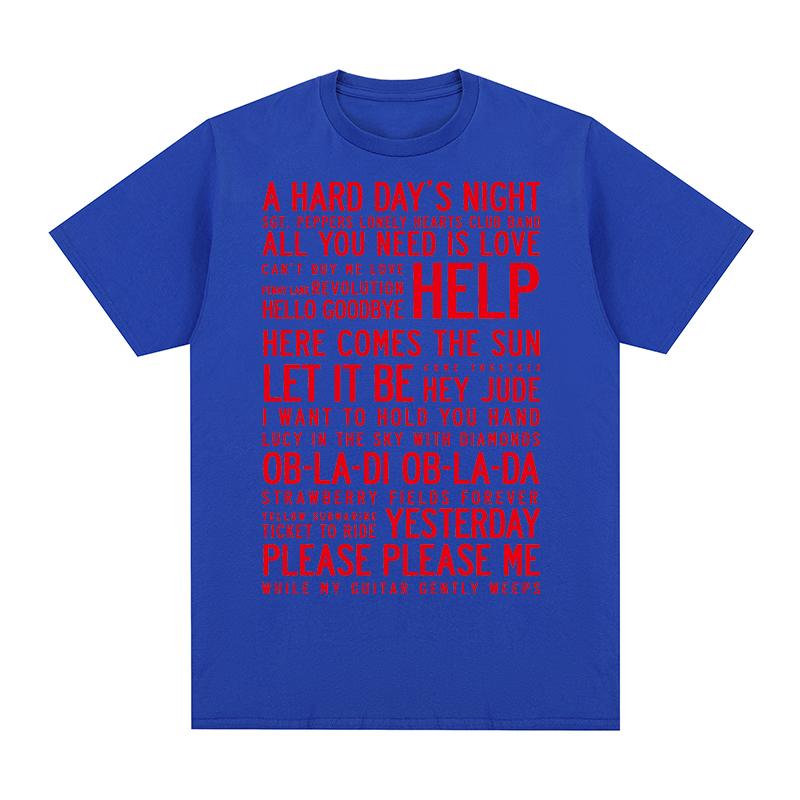 Hey Jude Some of Songs Vintage Tshirt Rock Band Cotton Men T shirt New TEE TSHIRT Womens tops