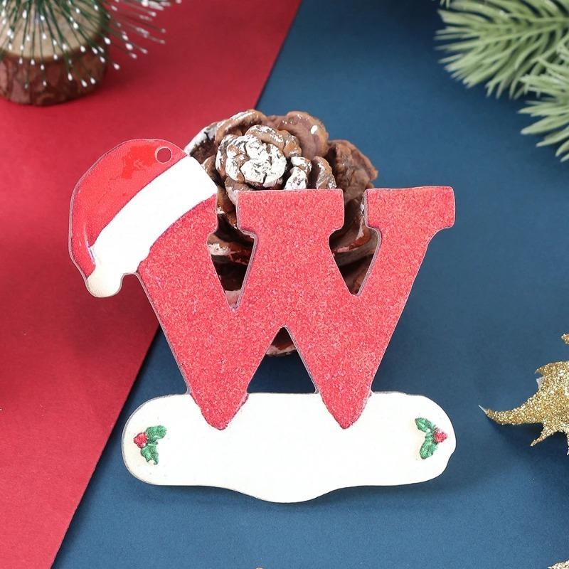 1Pcs 26 Christmas Letter Decor Xmas Tree Decoration 3D Hanging Pendant Party Home Room Ornament Navidad New Year 2026 Gifts