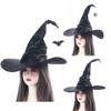 Props Accessories Night Club Parties Halloween Hats Black Folds Wizard Cap Sorcerer Caps Witch Hats
