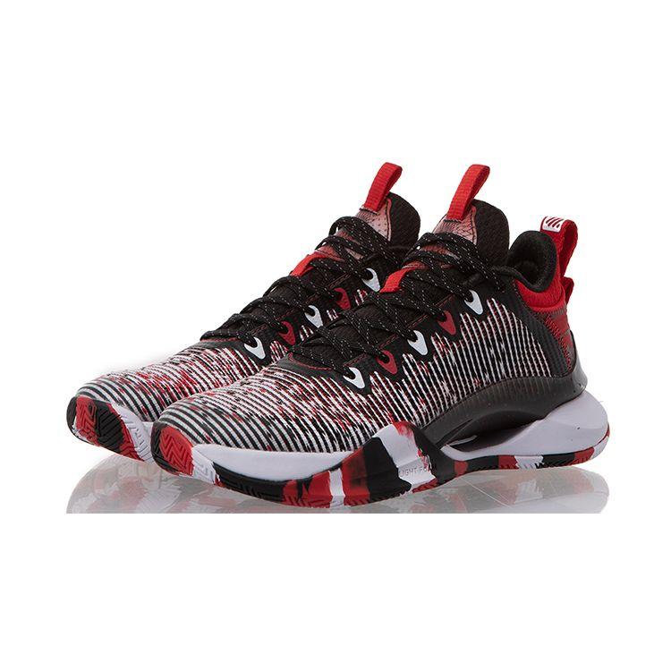Li Ning Comfortable Non-Slip Shock Absorbing Wear-Resistant Breathable Mid-Top Basketball Shoes Kids Sneaker Cinnabar-Red YKBR048-3