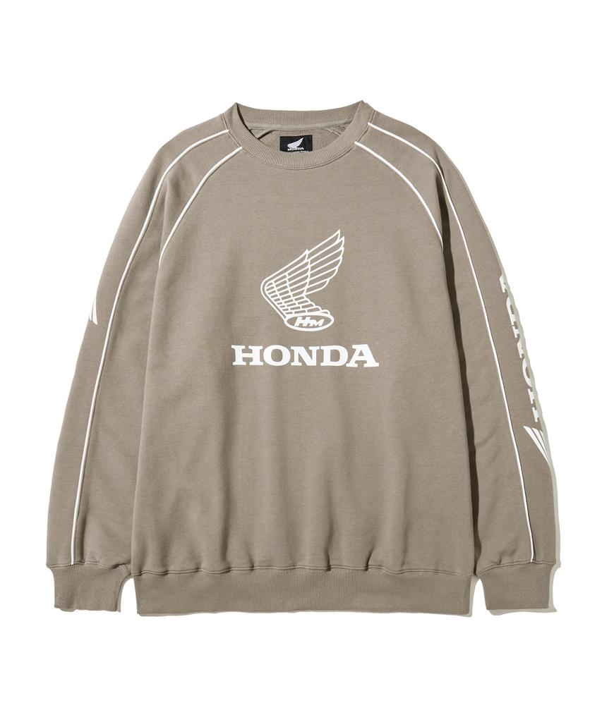 PHYPS MOTORCYCLE Classic Wing Logo Sweat Shirt Brown
