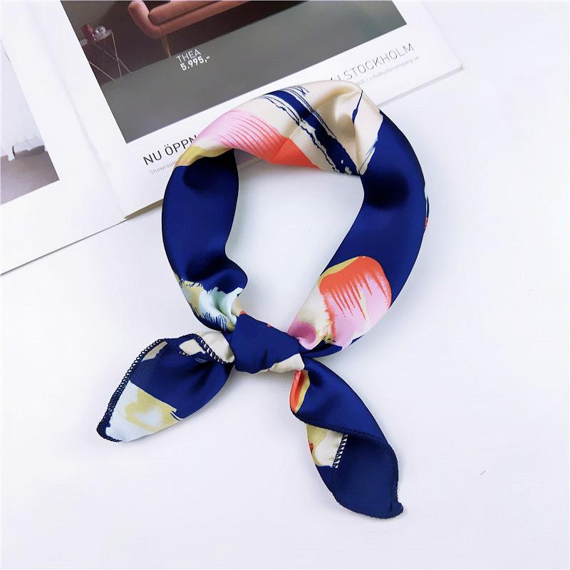 50 Spring/Summer New Small Scarf Small Square Scarf Women'S Professional Decoration Printed Professional Fashion Scarf